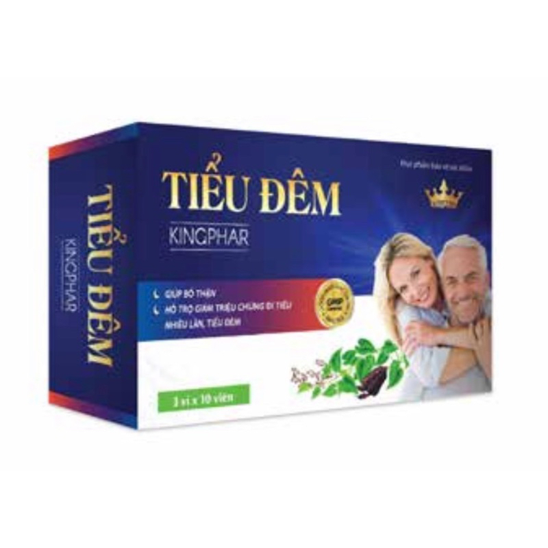 Tiểu Đêm Kingphar Hộp 30 Viên -Giúp bổ thận, cố tính, ấm bàng quang, tiểu khó, tiểu buốt, tiểu không tự chủ.
