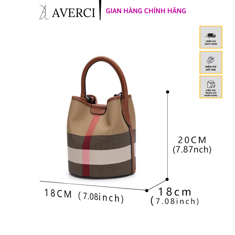 AVERCI Túi Xách Set 2 Chiếc, Túi Hoạ Tiết BBR Kẻ, Túi Xách Nữ Cầm Tay Đeo Chéo Mẫu Mới Mùa Thu 2023 AVC323258