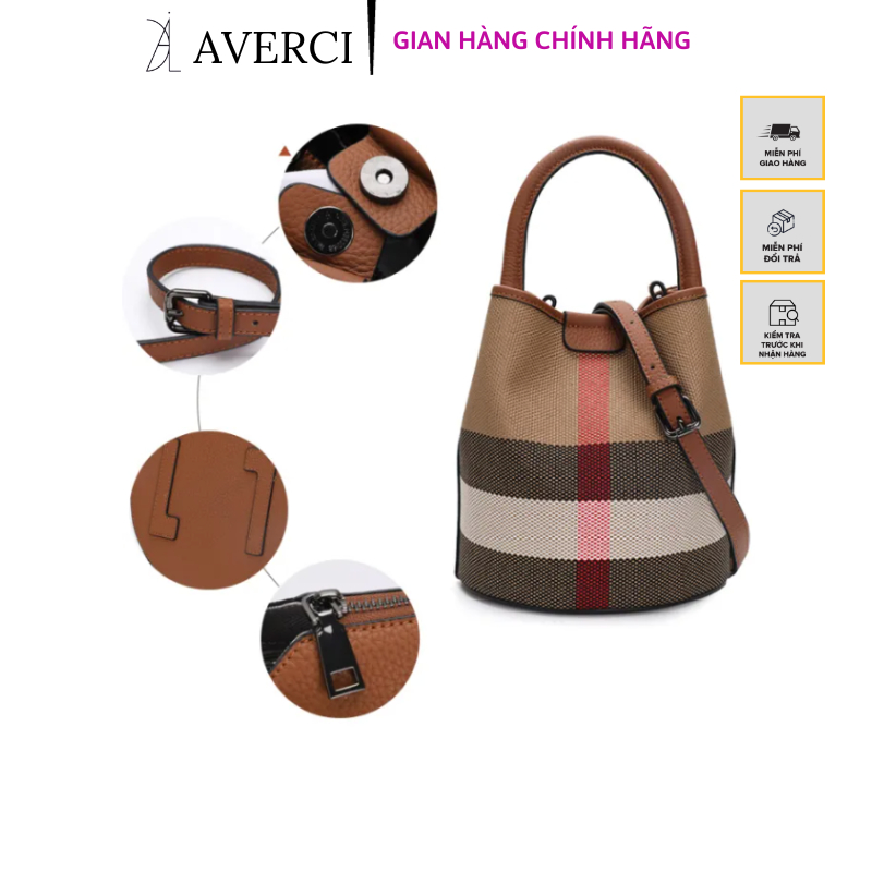 AVERCI Túi Xách Set 2 Chiếc, Túi Hoạ Tiết BBR Kẻ, Túi Xách Nữ Cầm Tay Đeo Chéo Mẫu Mới Mùa Thu 2023 AVC323258