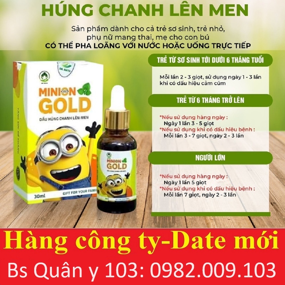 Dầu Húng Chanh Lên Men Minion Gold - Tinh dầu húng chanh minion chính hãng
