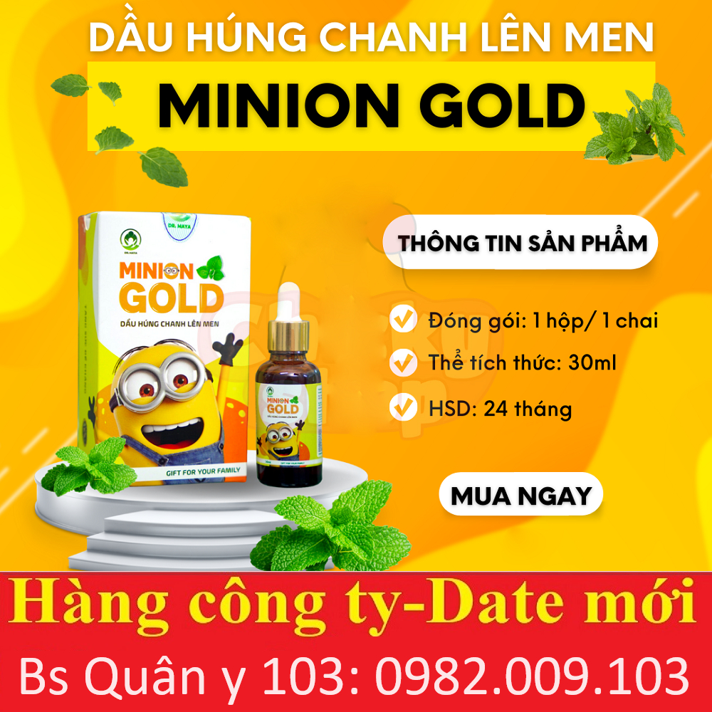 Dầu Húng Chanh Lên Men Minion Gold - Tinh dầu húng chanh minion chính hãng