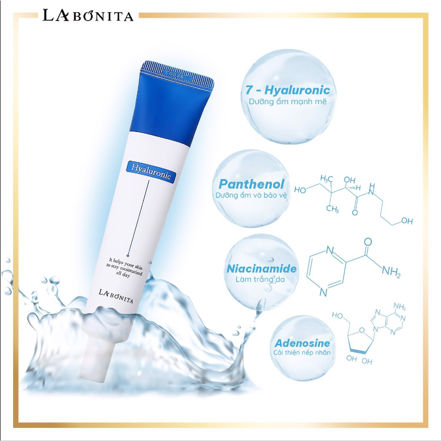 Kem dưỡng ẩm LABONITA vital hyaluronic acid HA cream làm sáng và tăng độ đàn hồi da 30ml và 50ml