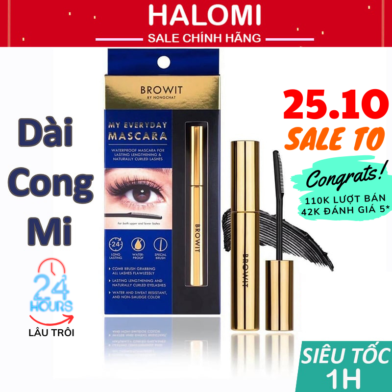 Mascara Browit Nongchat Thái Làm Dày Dài Mi Chuyên Dụng Cho Makeup
