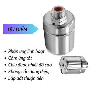 Phao Nước Chống Tràn Tự Động, Van Cơ Nước Mini Tự Ngắt Khi Đầy, Điều Chỉnh Mực Nước, Chất Liệu Inox 304 Bền Đẹp Không Gỉ