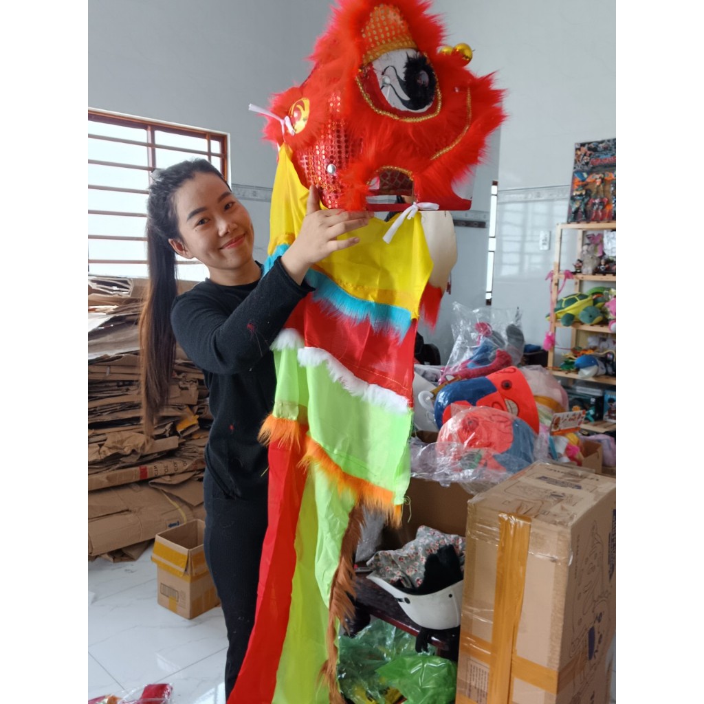 Đầu lân loại trung có đèn