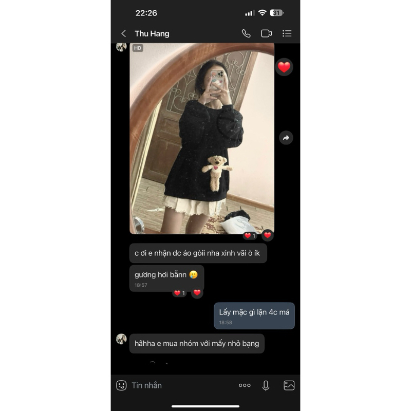 Áo Nỉ Gấu Lưng Thêu Da QC