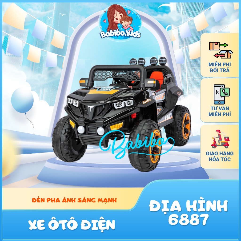 Xe điện trẻ em, xe ô tô địa hình có điều khiển từ xa cho bé- Babibokids