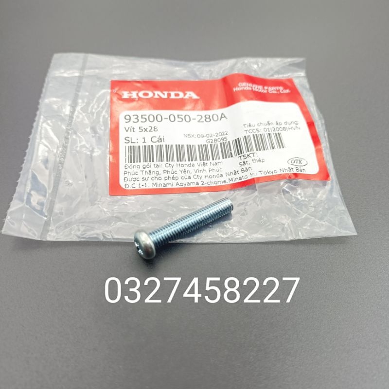 Ốc, vít 5x28 bắt cùm công tắc xe DREAM zin Honda