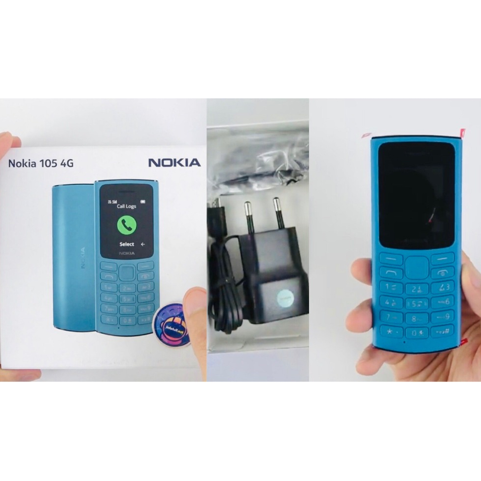 (Cam Kết 4G Chuẩn) Điện Thoại Nokia 105-(2021) Chính Hãng Chuẩn Sóng 4G Mới FullBox Và Người Già Qmobile SL50
