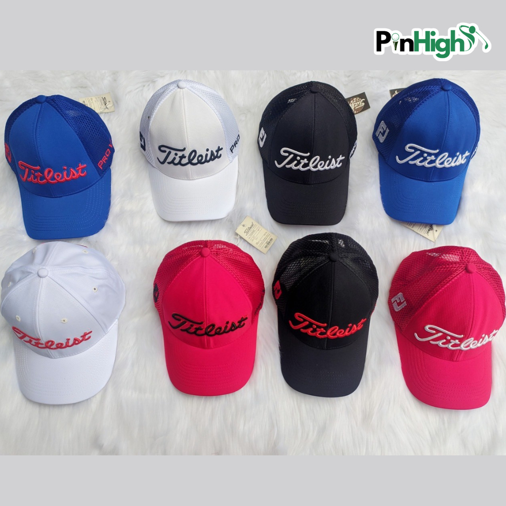 Mũ Golf lưỡi trai Titleist chính hãng phối lưới phía sau thoáng mát thoáng khí, thời trang cao cấp nam nữ Pinhigh