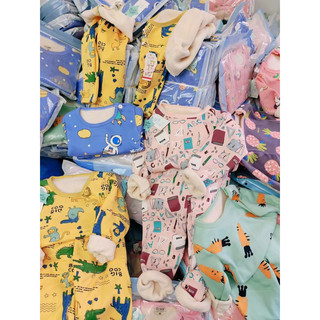 Bộ nỉ bông bé trai bé gái lót lông siêu ấm 8-22kg quảng châu cao cấp