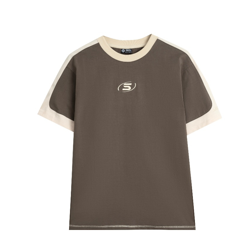 Áo Thun SAIGONESE Highline Cotton Logo Thêu Form Rộng Nam Nữ Unisex / Xám Rêu