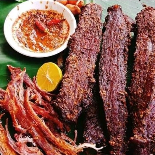 Thịt lợn gác bếp 500g. MQ FOOD kèm chẩm chéo thơm ngon
