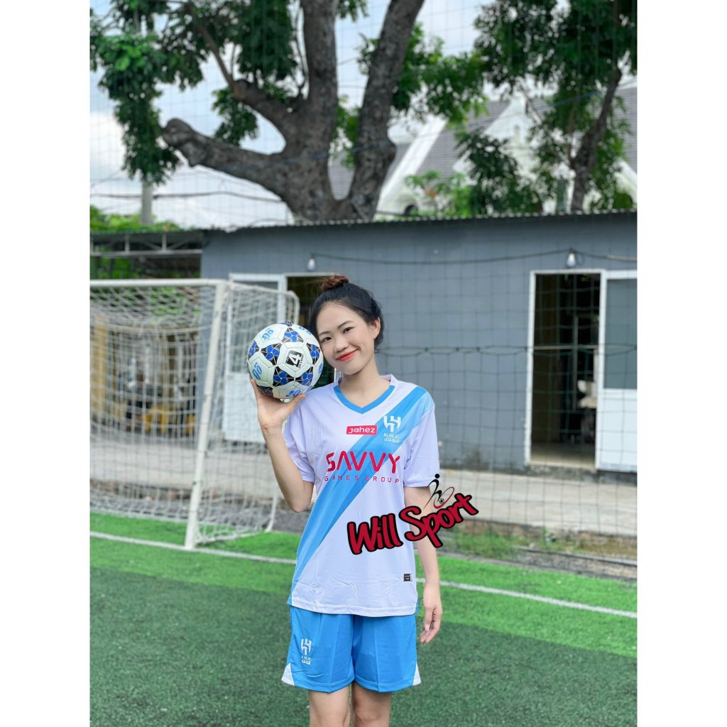 ÁO ĐÁ BÓNG CLB AL HILAL TRẮNG CHÍNH THỨC 2024 - BỘ QUẦN ÁO ĐÁ BÓNG AL HILAL TRẮNG MẪU THẬT 2024