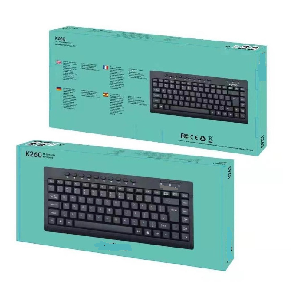 BÀN PHÍM MÁY TÍNH K260 MÀU ĐEN CÓ DÂY SIÊU TIỆN DỤNG-HT