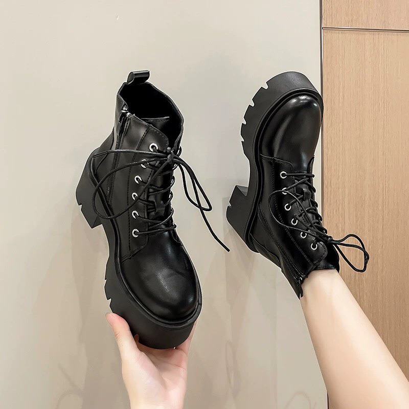 Bốt nữ siêu hottren đế cao 5cm da mềm mã M3777