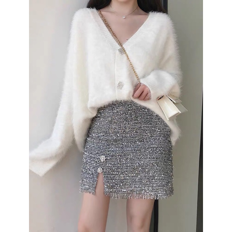 Chân váy kim sa bling bling 2 lớp cao cấp , chân váy lấp lánh siêu sang