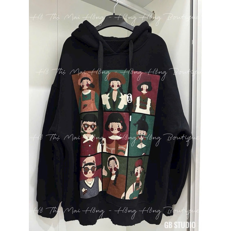 Áo Hoodie Nỉ Bông Girl Unisex From Rộng Hot Trend