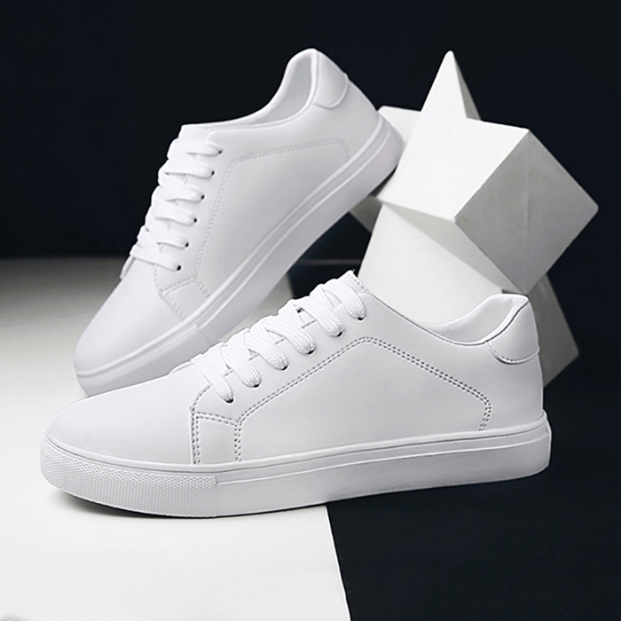 Giày nam sneaker thể thao màu trắng đẹp giá rẻ cho học sinh - mã TT02