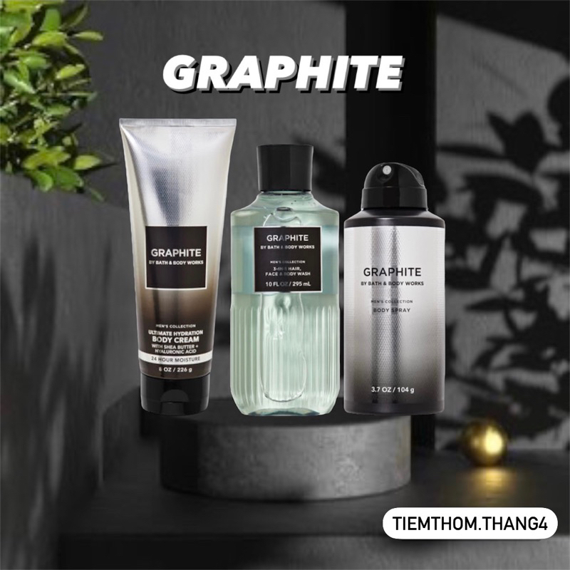 •𝐆𝐫𝐚𝐩𝐡𝐢𝐭𝐞• Bath & Body Works - Sản phẩm dưỡng và xịt thơm toàn thân dành cho nam