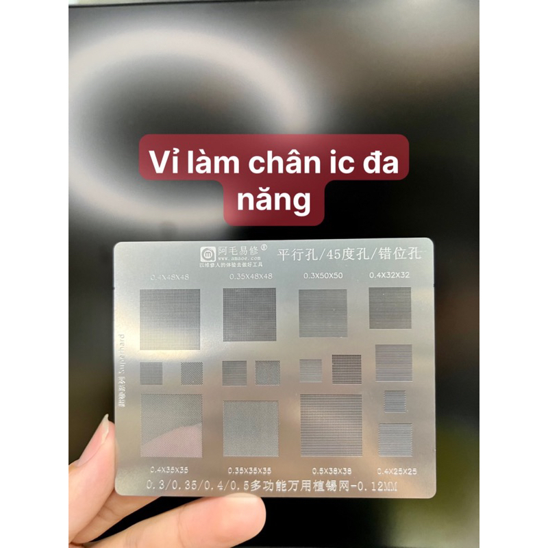 (LPK Tiến Anh) Vỉ Làm Chân IC Đa năng Amaoe | Lỗ Vuông