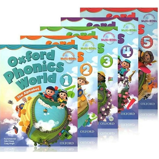 Oxford Phonics World Màu Đẹp Khổ A4 từ 1 đến 5 + File Nghe