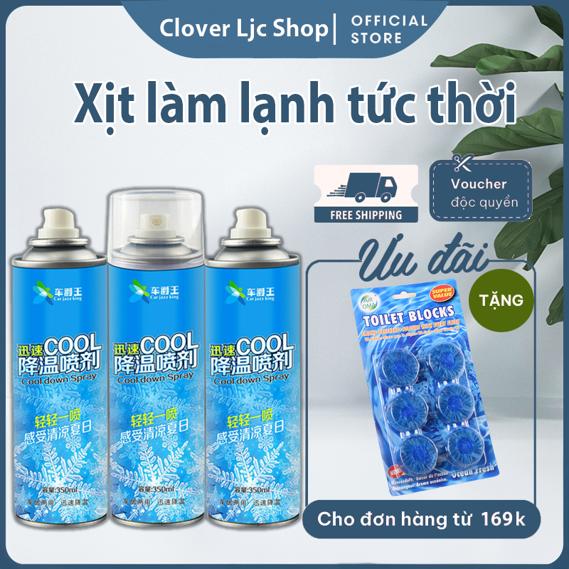 Bình xịt làm lạnh tức thời ô tô xe máy, Làm lạnh nhanh, khử mùi hiệu quả - chai 450ml