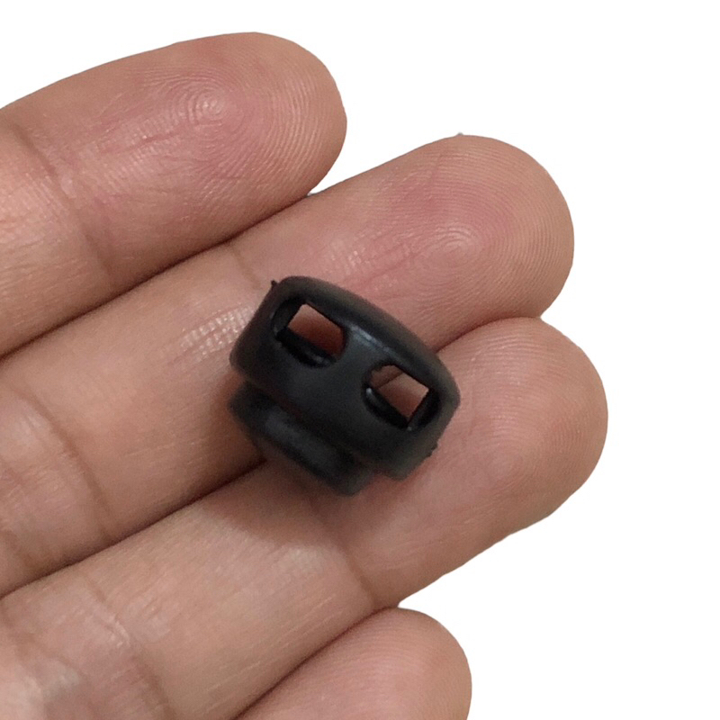 5 cái - Nút chặn nhựa 2 lỗ hình hạt nút tròn dùng chặn dây rút áo khoác, balo rút, thời trang