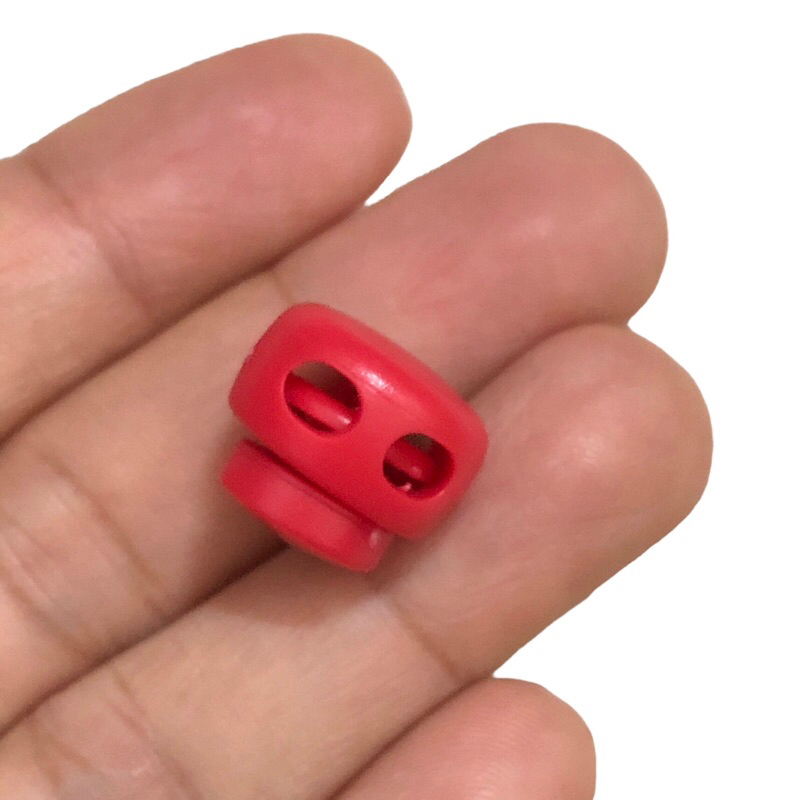 5 cái - Nút chặn nhựa 2 lỗ hình hạt nút tròn dùng chặn dây rút áo khoác, balo rút, thời trang