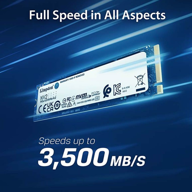 Ổ Cứng SSD- Kingston NV2 NVMe PCIe Gen3x4 -3500Mb/s - 2100Mb/s- HÀNG CHÍNH HÃNG- Nhiều phân loại 1TB- 2TB- 4TB
