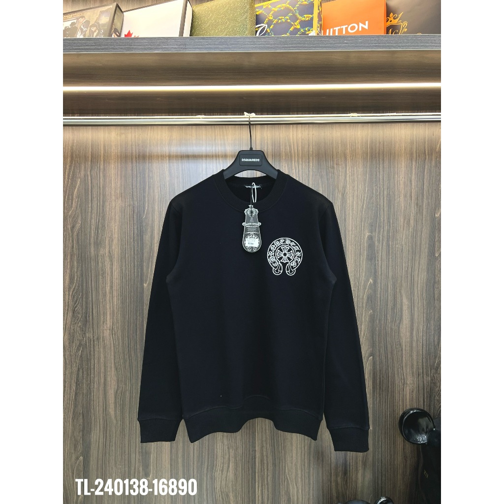 🔥Hot🔥Áo nỉ Chrome Hearts thêu chữ thập lưng thiết kế hot trend Nam nữ Thu Đông 2023