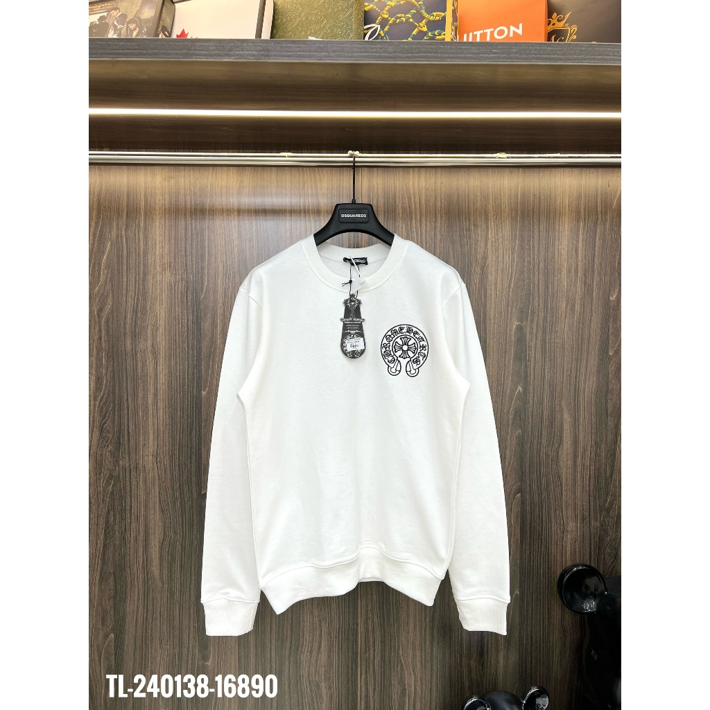 🔥Hot🔥Áo nỉ Chrome Hearts thêu chữ thập lưng thiết kế hot trend Nam nữ Thu Đông 2023