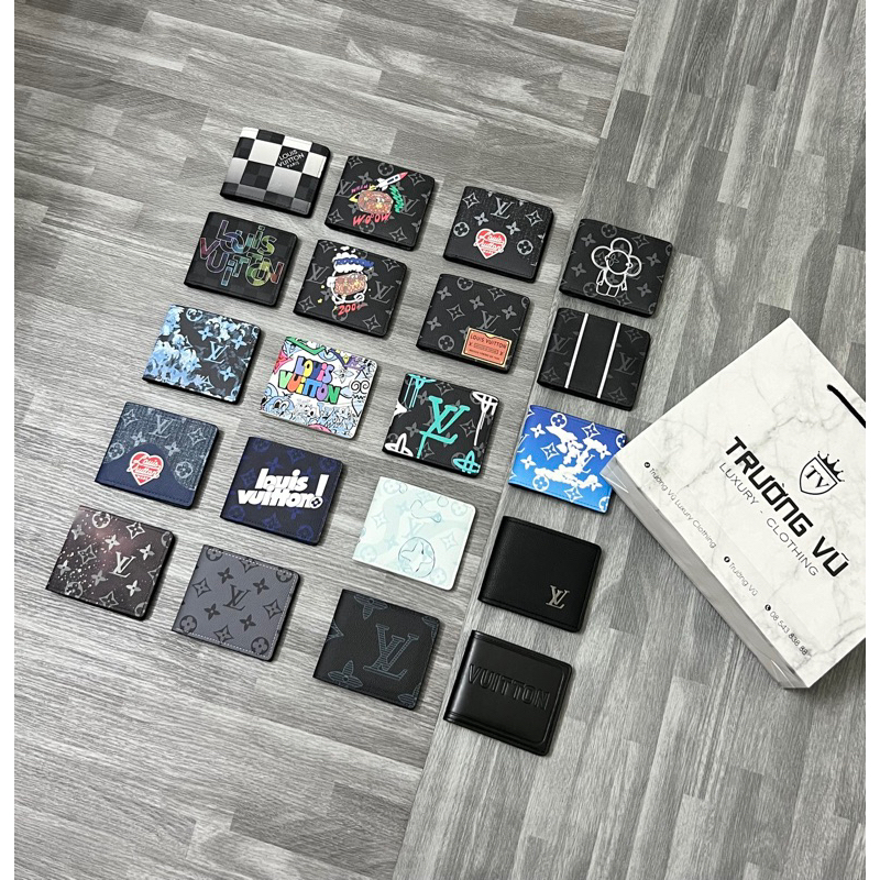 Ví New Ngang Thời Trang Có Sẵn - Ví Da L.V Hoạ Tiết Logo Hottrend
