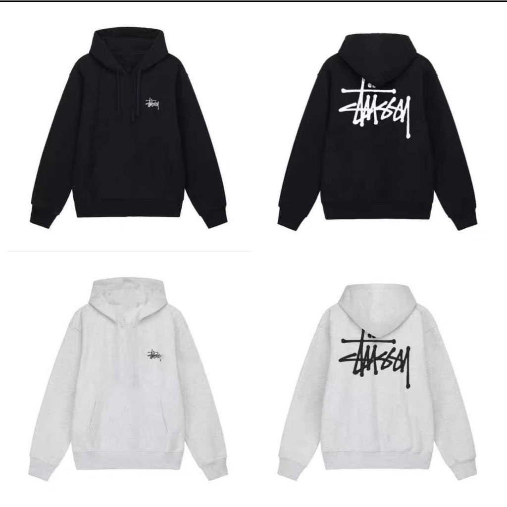 Áo Hoodie Stussy Form Rộng Mũ Trùm 2 Lớp,Áo Nỉ Bông Nam Nữ Form Rộng