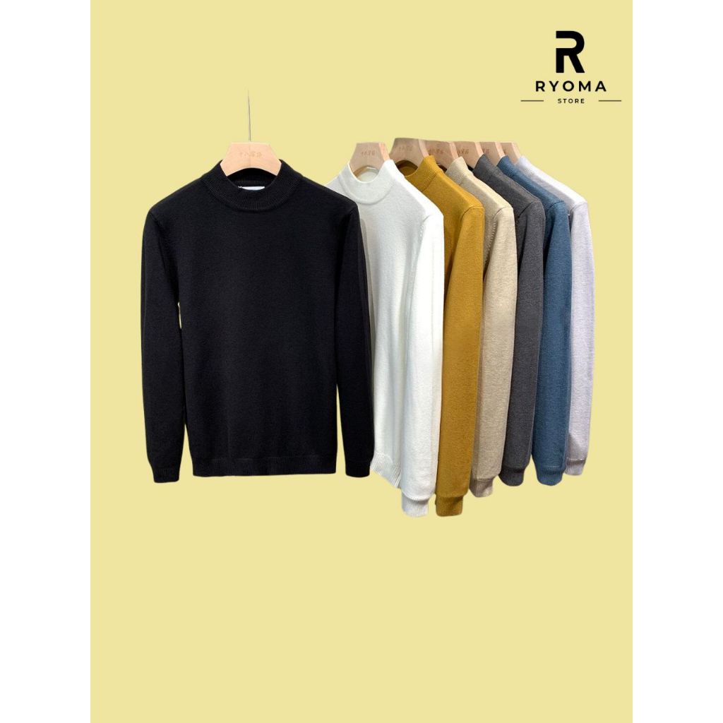 Áo len cổ 3 phân RYOMA, chất len lông thỏ mềm mịn, dày dặn,co giãn, giữ nhiệt cho mùa đông