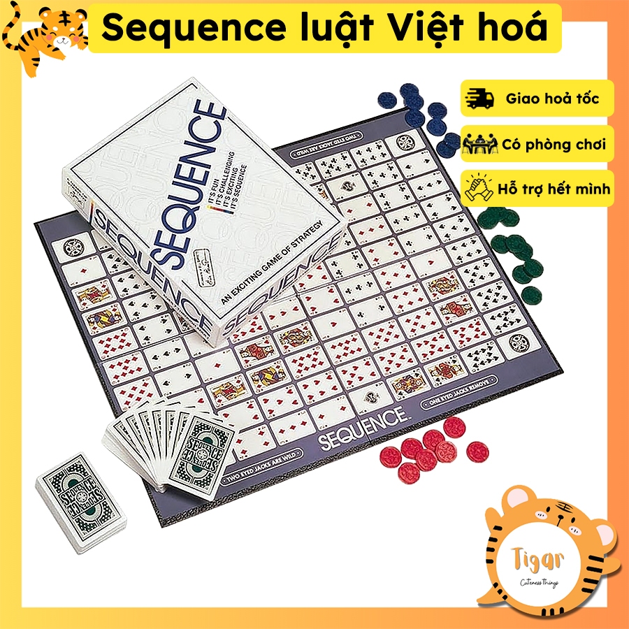 Boardgame trò chơi Sequence game gia đình vui vẻ kích thích suy nghĩ