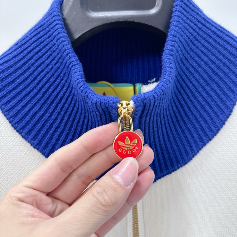 ⚡️ - Áo Khoác GUCCl x ADlDAS Viscose Zip-Up Knit Jacket, Áo khoác len Gu*CCI cao cấp