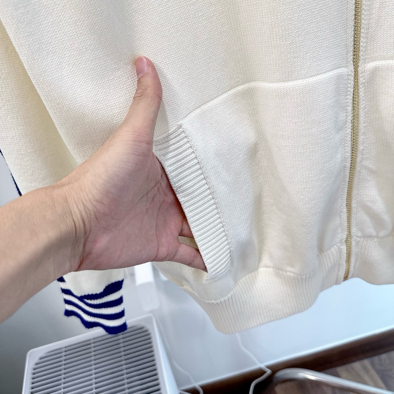 ⚡️ - Áo Khoác GUCCl x ADlDAS Viscose Zip-Up Knit Jacket, Áo khoác len Gu*CCI cao cấp