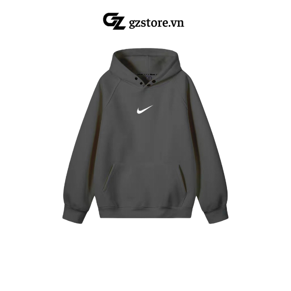 Áo hoodie Nike thêu cao cấp chất nỉ cao cấp form rộng unisex nam nữ hoodie nike bấm cúc chính hãng GZSTORE5612