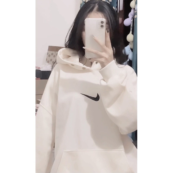 Áo hoodie Nike thêu cao cấp chất nỉ cao cấp form rộng unisex nam nữ hoodie nike bấm cúc chính hãng GZSTORE5612