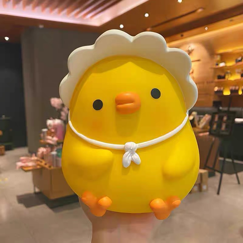 GÀ ĐỘI MŨ tượng tô màu thạch cao ( 15cm )- TƯỢNG TÔ MÀU DÀNH CHO MỌI LỨA TUỔI