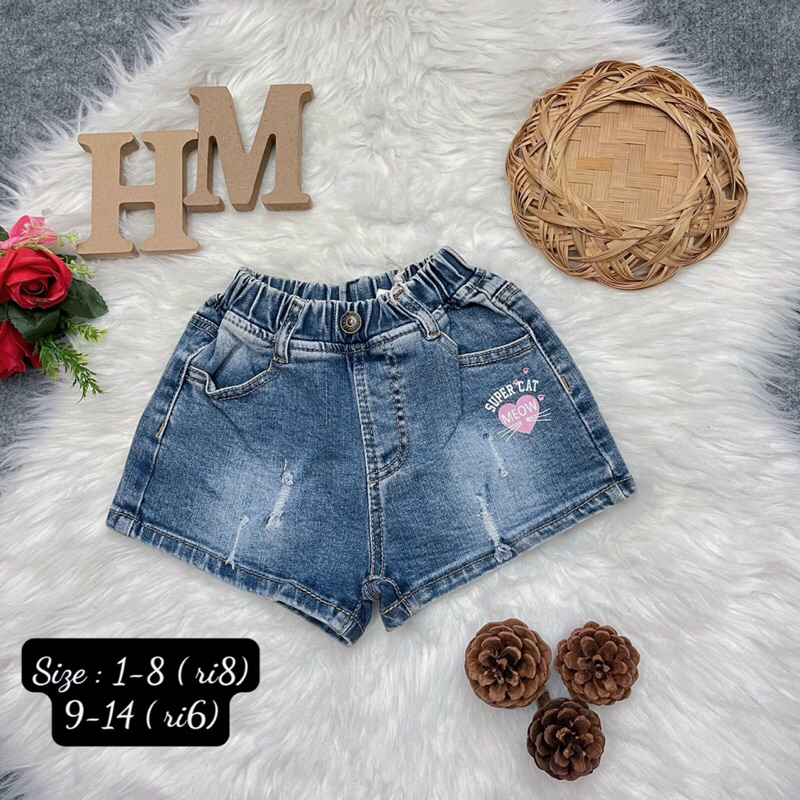 Quần jean đùi bé gái 10-40kg hàng QC cao cấp