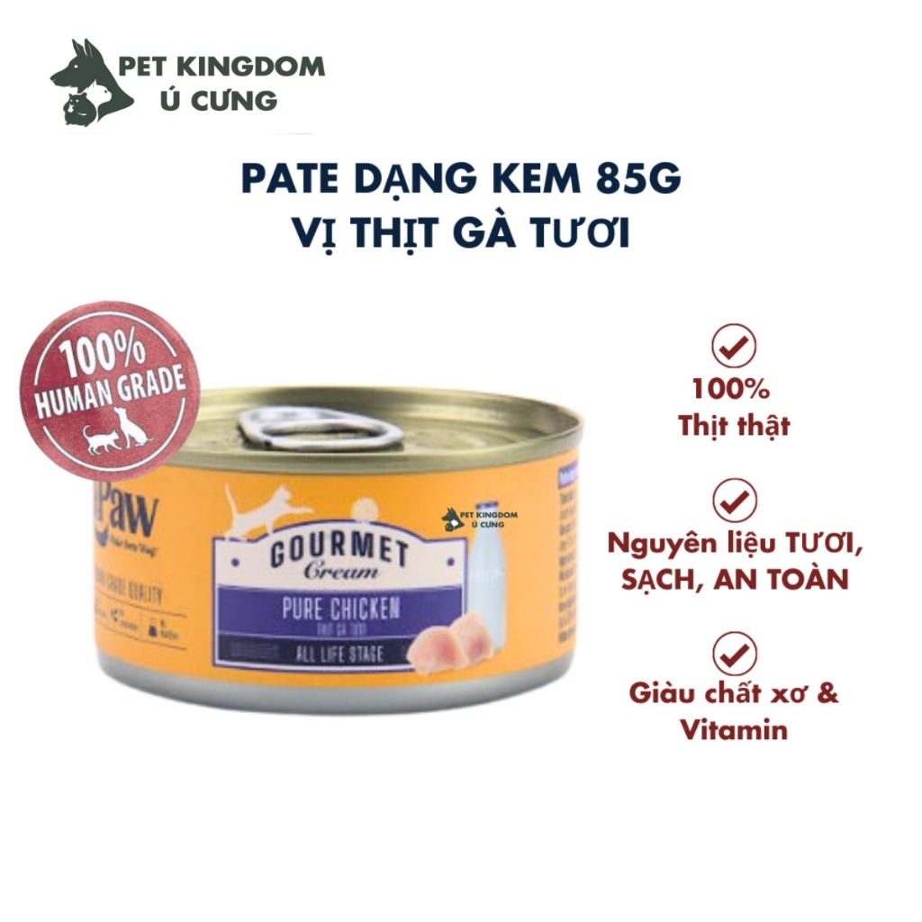 Pate Cho Mèo Lapaw Gourmet Dạng Nhuyễn Lon 85g, 375g