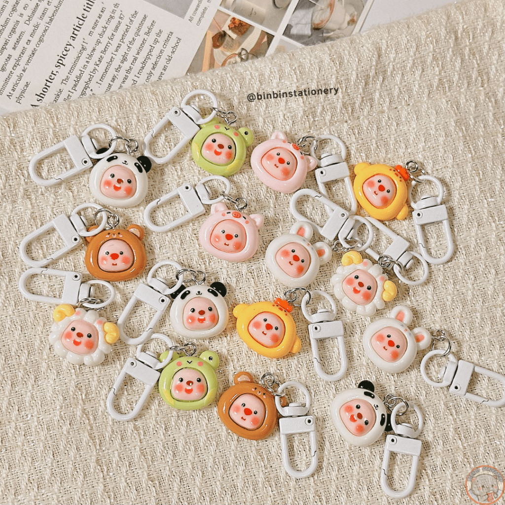 Móc khóa Loopy đội mũ ngộ nghĩnh size mini, chất liệu nhựa, móc khóa chắc chắn, dùng làm quà tặng, phụ kiện MK02