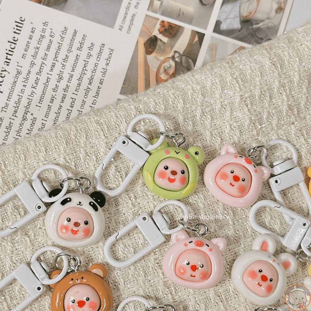 Móc khóa Loopy đội mũ ngộ nghĩnh size mini, chất liệu nhựa, móc khóa chắc chắn, dùng làm quà tặng, phụ kiện MK02