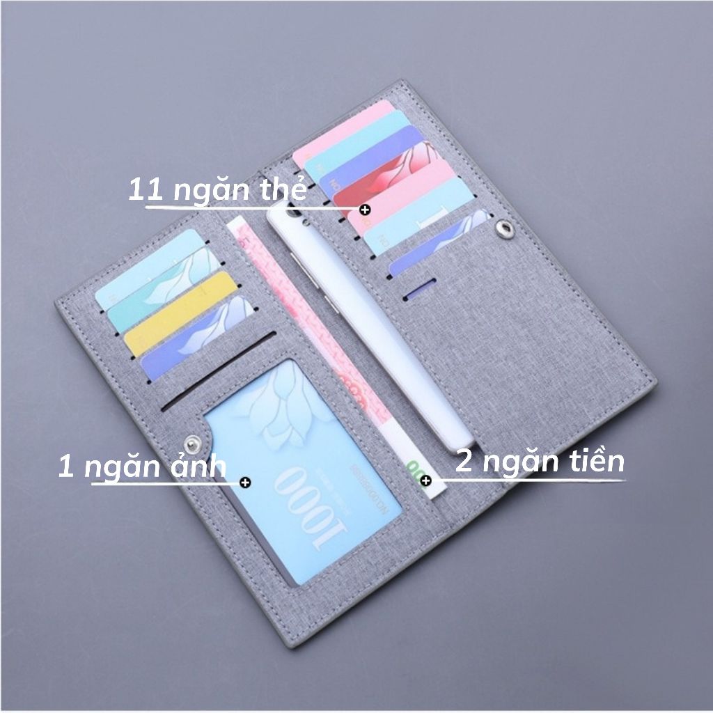 Ví dài nam vải Canvas cao cấp, chống mòn và kháng nước tốt - VDNA5