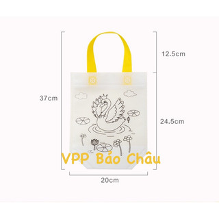 Túi Vải Tự Tô Màu,Bút Màu Cho Bé