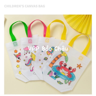 Túi Vải Tự Tô Màu,Bút Màu Cho Bé