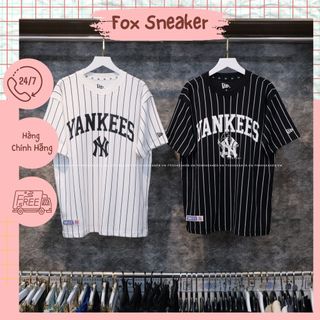 Áo Thun New Era x MLB New York Sọc Đen Trắng Hàng Chính Hãng CODE: 12820064 12820065 | Fox Sneaker