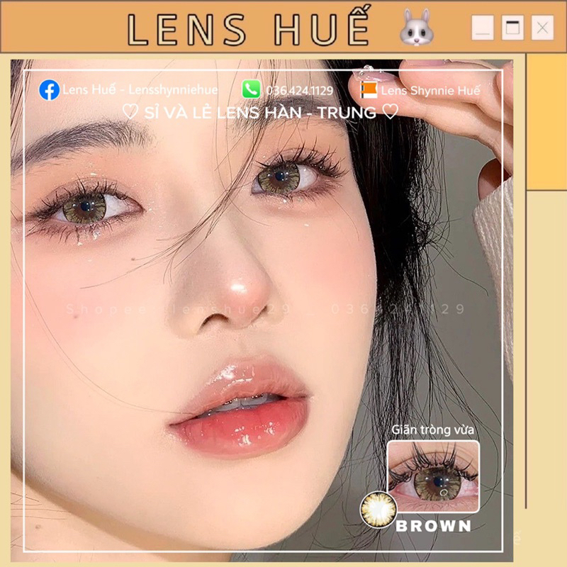 ✨-Kính áp tròng phong cách Hàn Quốc, Trung Quốc phối màu tự nhiên giãn to - Lens Huế 🐰